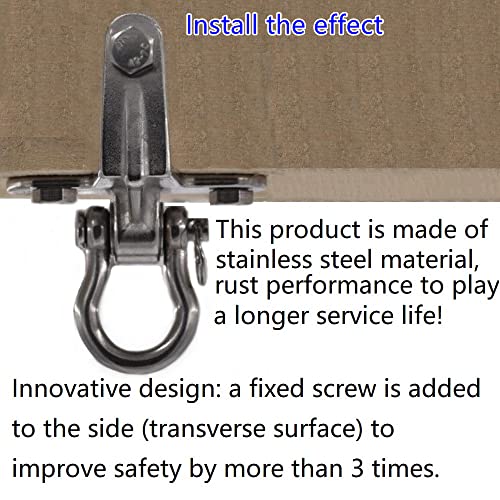 2-Pack Stainless Steel Swing Hangers, Anti-Rust Heavy Duty Hanger, Slient Bearing 180° Rotary Swing, 1500LB Wooden Concrete Playground Yoga Hammock Chair, Sandbag Porch Swing Frame