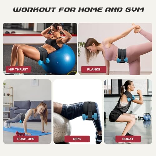 Adjustable Hip Thrust Belt - Home & Travel Glute Trainer | Lightweight & Foldable Design |Slip-Resistant Padding for Hip Protection