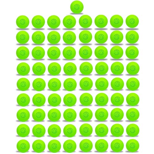 Signature Lacrosse Ball Set - Packs of 2, 4, 8, 12, and 120 - No Chemical Smell Massage Balls, Myofascial Release Tools, Back Roller, Muscle Knot Remover - color: Green, size: 75 Balls