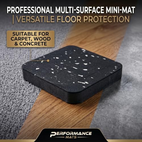 Treadmill Mat Pads,Walking Pad Mat for Bike Hardwood Floors&Carpet, 4 Pcs 3.94"x3.94"x0.6" Exercise Equipment Matt Hardwood,Rubber Foam Noise Reduce&Shocking Absorber Gym Floor Protector Padding