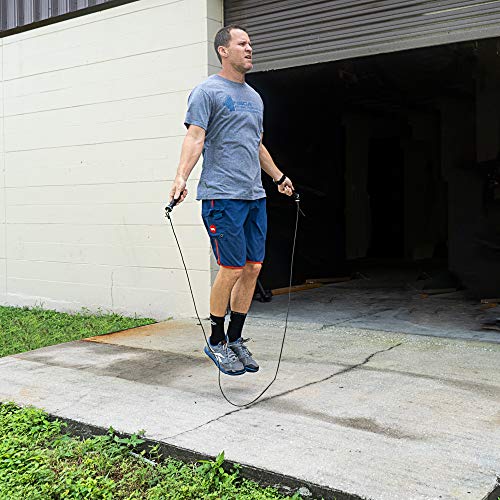 Valor Fitness Adjustable Speed Rope - Speed Jump Rope with Ball Bearings and Non-Kinking Cable – Ideal for Cross Training and Other High Intensity Workouts with Skipping Rope - style: 4.0mm Cable