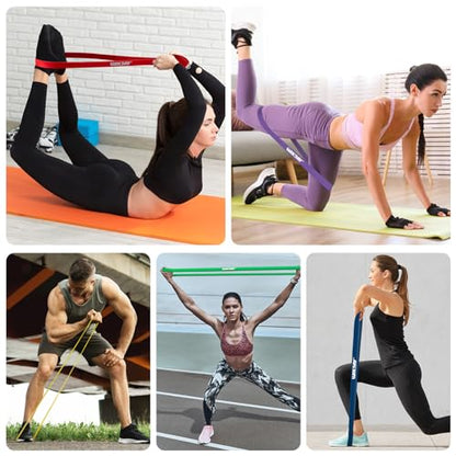 Resistance Bands for Working Out, Exercise Bands, Workout Bands, Pull Up Assistance Bands for Body Stretching Training Physical Therapy Muscle Training for Men & Women
