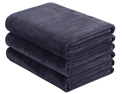 HOPESHINE Gyms Towels for Men & Women Microfiber Exercise Fitness Home Absorbent Sweat Yoga Towels Sports Towels Soft Fast Drying 16inch x32inch 3-Pack - color: 3-pack Grey