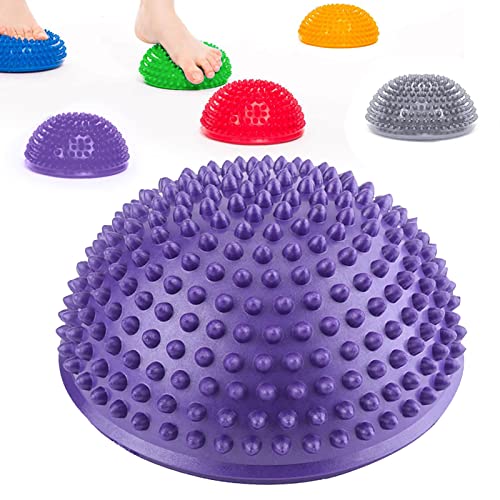 VGEBY Foot Massage Ball, Half Ball Balance Pods for Deep Tissue Muscle Therapy (Purple)