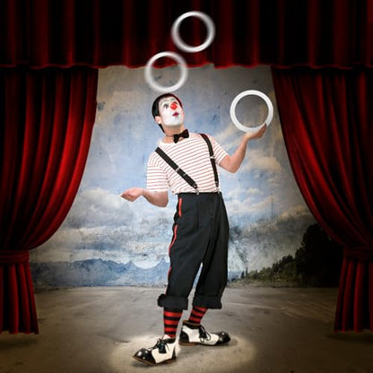 4pcs Juggling Rings: 13'' Juggling Rings for Outdoor Activities Circus Props and Tossing Games - Plastic Throwing Hoop for Beginners & Professionals