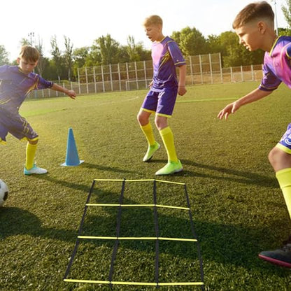 Kisangel Football Ladder: Nine-Square Agility Ladder for Soccer Training - Athletic Speed Training Tool for Footwork - Football Agility and Fitness Workouts Supply
