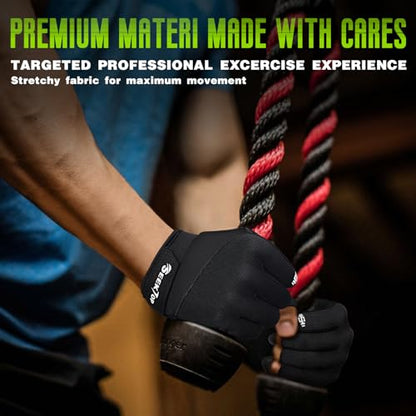 Seektop Workout Gloves for Men and Women, Weight Lifting Gloves with Full Protection, Excellent Grip, Gym, Breathable Exercise Gloves for Weightlifting, Fitness, Training