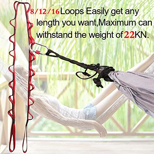 2Pcs Adjustable Anti-Gravity Chrysanthemum Swing Flying Stretch Belt Rope Climbing Daisy Chains Extension Yoga Belt Hanging - color: Red, size: 1.1M