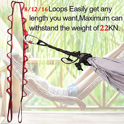 2Pcs Adjustable Anti-Gravity Chrysanthemum Swing Flying Stretch Belt Rope Climbing Daisy Chains Extension Yoga Belt Hanging - color: Red, size: 1.1M