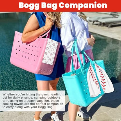 2pcs Soccer Cooling Towels for Bogg Bag – 160GSM Breathable Ice Towels, Thickened Chilly Sports Accessories for Beach/Gym/Travel/Workout, Bogg Bag Companion,Sweat-Absorbing/Quick-Drying