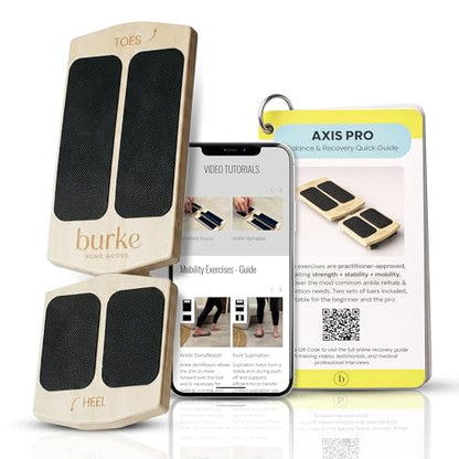 Ankle Balance Board & Foot Strengthener | Single-Leg Axis Board for Plantar Fasciitis Relief & Physical Therapy | Foot Stretcher for Sprained Ankle & Achilles Tendonitis | Non Slip Wooden Slant Board