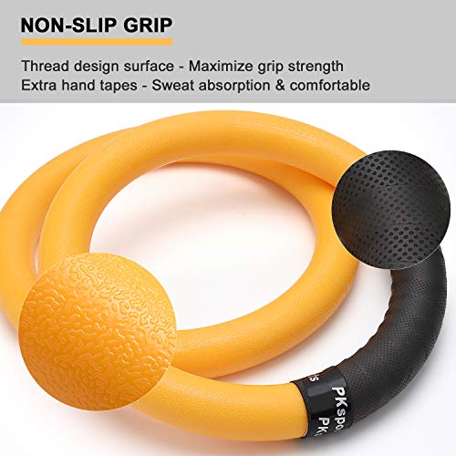 Gymnastic Rings 1100lbs Capacity with 14.76ft Adjustable Buckle Straps Pull Up Exercise Rings Non-Slip Rings for Home Gym Full Body Workout