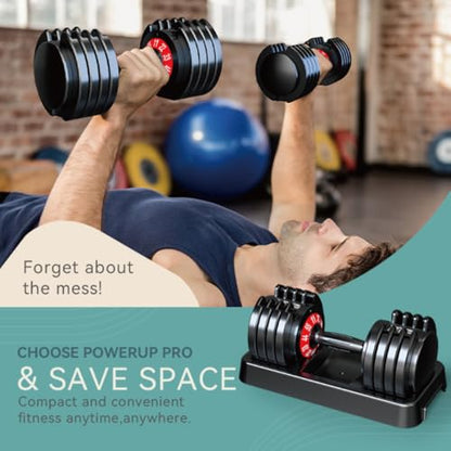Adjustable Dumbbell Set of 2, 50/100/110lbs Free Weights Dumbbell Set - size: 55LBS Pair - B