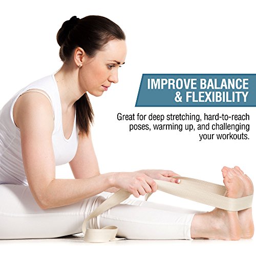 Stretching Straps and Yoga Blocks - Yoga Beginner Kit for Pilates & Gym - style: 2 Pack, 8ft