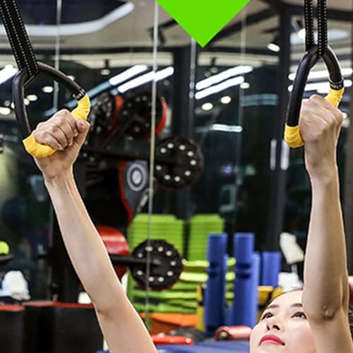 Gymnastics Rings with Straps Strength Training Equipment Pull Up Fitness Trapeze Rod Pull Up Gym Hoop Home Exercise