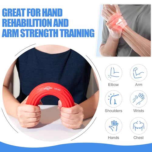 DICYWUDI Flex Therapy Bar and Grip Strength Trainers set, Physical Therapy & Resistance Bar for Golfers Elbow,Tendinitis,Wrist,Forearms Pain, Improve Grip Strength and Relieve Pain - color: 16pcs Black Sets+finger Exerciser Sets