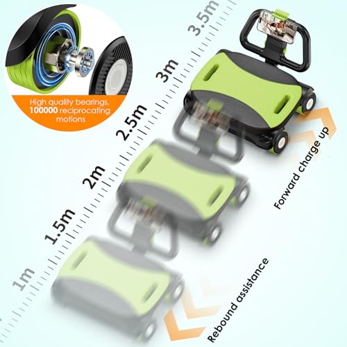 FIAMERMOR 2025 AB Roller Wheel - 4 wheel elbow support abdominal wheel automatic rebound abdominal fat burning weight loss core training equipment home/gym