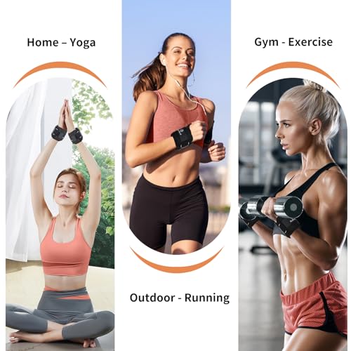 ELEAMY Wrist Weights for Women & Men - 0.5/1/1.5/2/3lb*2 Pairs - color: Black, size: 1.5 Lbs Each (3.0 Lbs Pair)