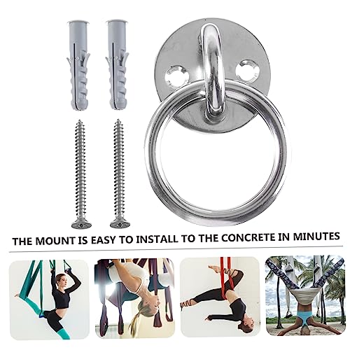 POPETPOP Ceiling Anchor Yoga Fixed Plate Handles Exercise Ceiling Anchor Cable Rope Attachments for Gym Yoga Swings Hammocks Wall Mount Suspension Suspension Trainer Bracket Fixed Disk