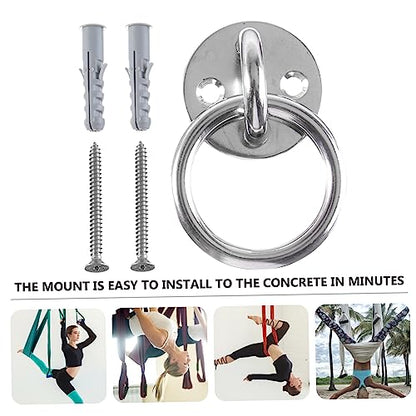 POPETPOP Ceiling Anchor Yoga Fixed Plate Handles Exercise Ceiling Anchor Cable Rope Attachments for Gym Yoga Swings Hammocks Wall Mount Suspension Suspension Trainer Bracket Fixed Disk