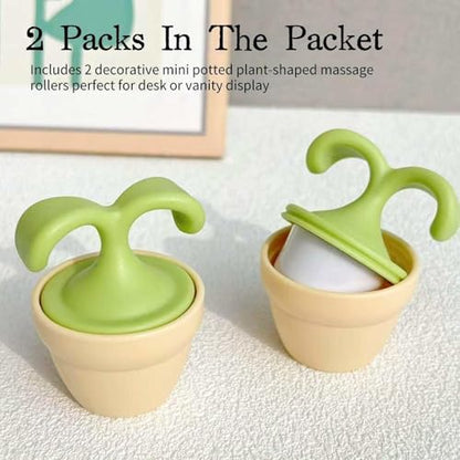 2 Pack Mini Plant Massage Roller Handheld Facial Neck Body Relax