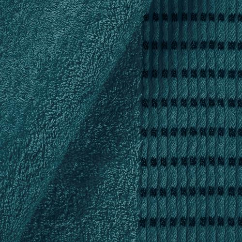 MALLONI HOME Ultra Soft 3 Pack Cotton Towel Set, Contains a Bath Towels 28x55 inch, a Hand Towels 16x24 inch & a Wash Coths 12x12 inch, Ideal Everyday use, Compact & Lightweight - Teal - color: Teal, size: 3 Pack Set