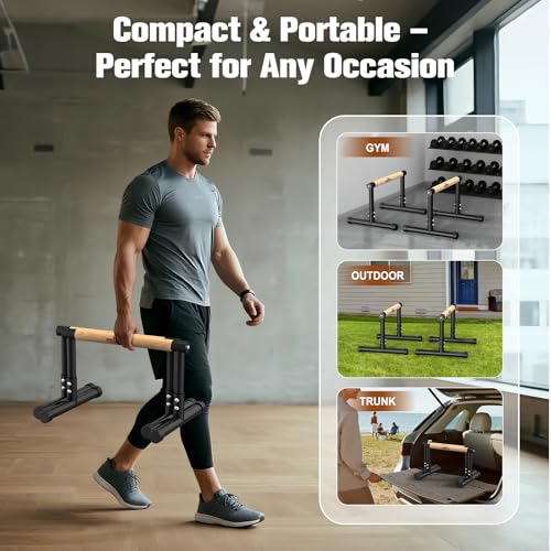 RELIFE REBUILD YOUR LIFE Dip Bar for Home Gym Training 400LBS Parallel Bars - color: Black-04