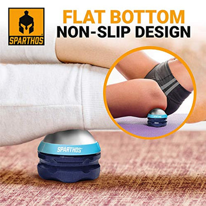 Sparthos Cold Ice Massage Roller Ball, Cryosphere Massager -Blue-70mm - color: Denim Blue, style: 70mm (Pack of 1)