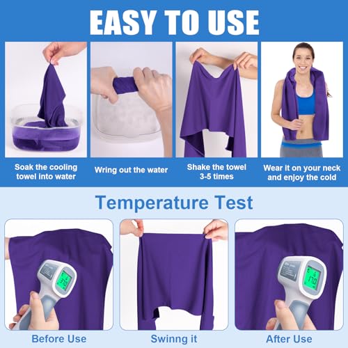 4 Pack Cool Towels for Gym Yoga Fitess Running Hiking Tennis,Cooling Towel for Neck and Face(4 Pack-04) - color: 4 Pack-04