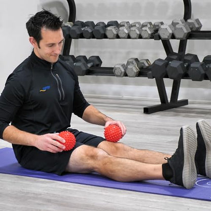 OPTP Franklin Method Easy Grip Ball Set (Pair) - Soft, Bumpy Inflatable Massage Balls for Myofascial Release, Sensory Stimulation and Franklin Method Relaxation Exercises