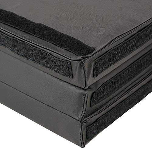 Sunny Health & Fitness Tri-Folding & Puzzle Exercise Mats – Extra Thick, Durable, Non-Slip, Water-Resistant Cushioning for Home Gym, Yoga, MMA, Gymnastics, Cardio, and Core Workouts - style: 6 FT x 3 FT