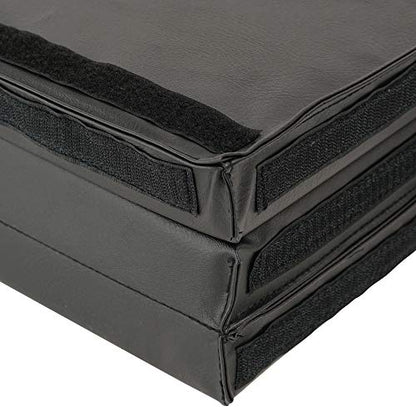 Sunny Health & Fitness Tri-Folding & Puzzle Exercise Mats – Extra Thick, Durable, Non-Slip, Water-Resistant Cushioning for Home Gym, Yoga, MMA, Gymnastics, Cardio, and Core Workouts - style: 6 FT x 3 FT