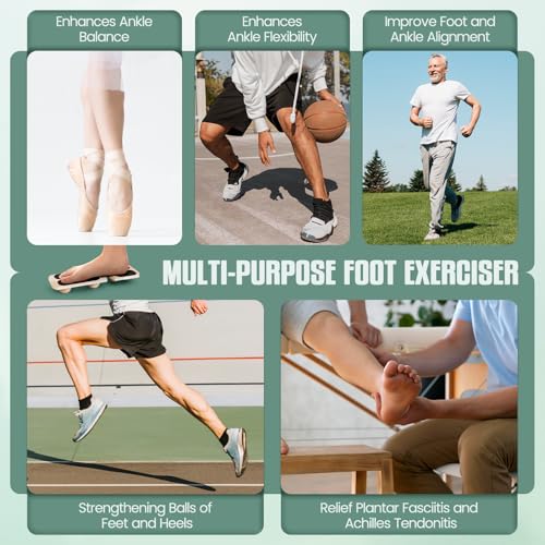 Ankle Strengthener 3 Optional Levels, Blackboard Foot Trainer for Sprained, Foot Strengthener Ankle Balance Board Suitable for Athletes, Injury Tehabilitation, Kids to The Elderly (with Instructions)