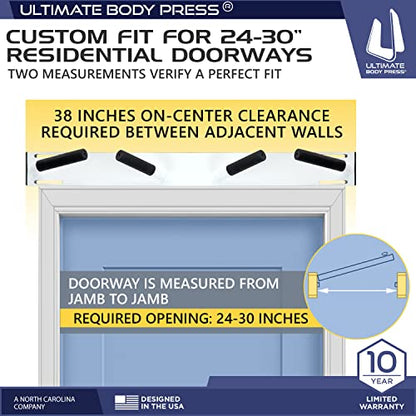 Ultimate Body Press Wall Mounted Doorway Pull Up Bar - style: Multi Grip Bar