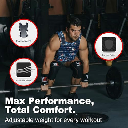 Weighted Vest – Adjustable 14–60 lb Capacity for Men and Women, Weight Vest for Training, Strength & Functional Fitness, Durable Workout Vest, Plates Sold Separately - color: Blue