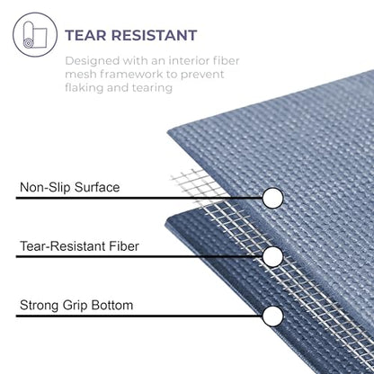 Voyage Yoga Mat, 6 Pack, 72" x 24" Professional Studio and Gym Bulk Yoga Mats, 5mm Thick, Durable, Anti-Tear, Non Slip Fitness and Exercise Mats - color: Calm Studio Multi