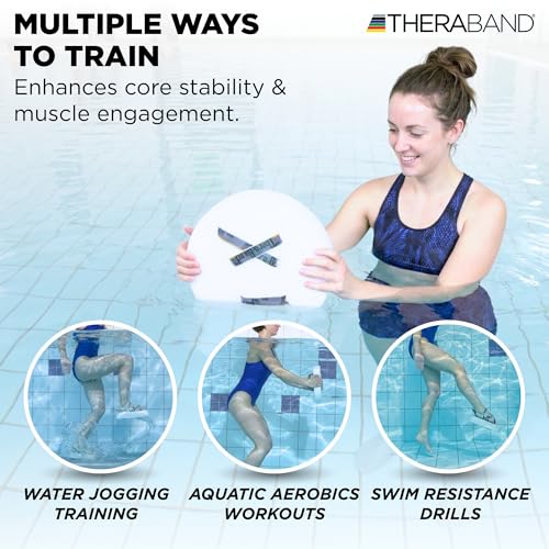 THERABAND Aquatic Closed Chain Buoyancy Disk with Foot Straps, Water Aerobics Equipment for Pool Exercise, Aquatic Exercise Equipment for Adults, Pool Workout Equipment for Water Training - size: One Size, style: Buoyancy Disk