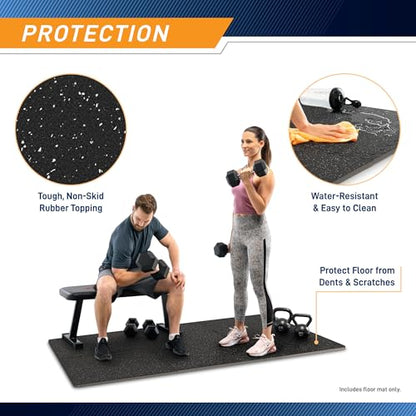Marcy EVA Foam Interlocking Flooring Mat High Density Non-Slip Tiles for Fitness Equipment, Workout Cushion and Floor Protection