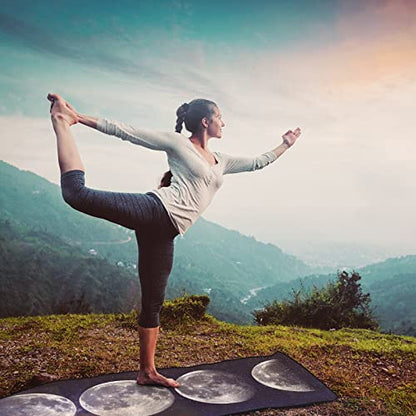 QiyI Hot Yoga Towel with Grip Dots, Non Slip, 70"x26", Moon Cycle - color: Moon Cycle, size: 70"x26"