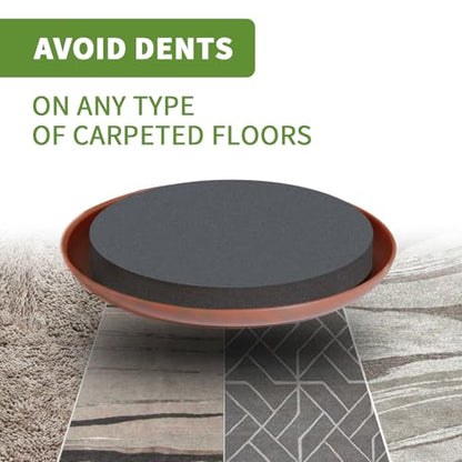 Furniture Sliders for Carpet 8 PCS - 3 1/2" Brown Coffee - size: 8 PCS 3 1/2 inch Brown Coffee