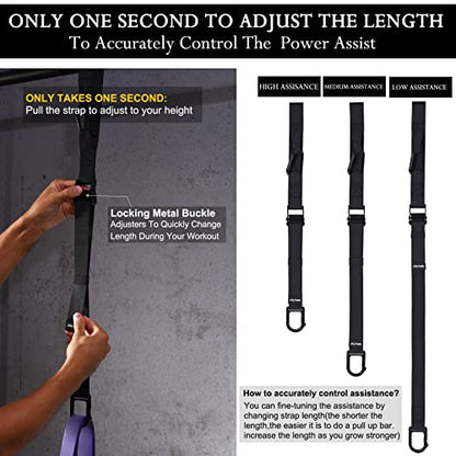 Ally Peaks Pull Up Assistance Bands，Heavy Duty Resistance Band for Pull Up Bar，Adjustable Weight/Size with Fabric Feet/Knee Rest Pull up bands,Up to 410lbs Assistance，resistance bands and assist bands - style: 4 resistance bands+Fabric Feet