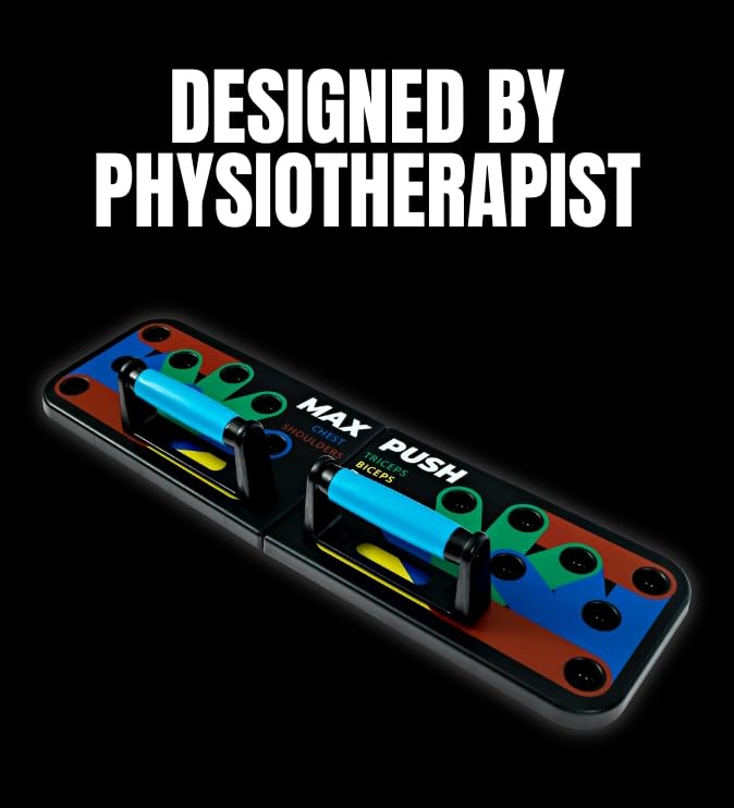2.0 Push Up Board - Home Gym Exercise Equipment for Chest, Shoulders, Triceps and Biceps - Foldable and Portable House Workout for Men and Women