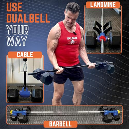Dumbbell Converter- for 1" bars Superset Dumbbell to Barbell Adapters- hold up to 500lbs- Converts dumbbells for use on 1" diameter barbell - color: Black Superset w/black weight collars (for standard 1" bar)
