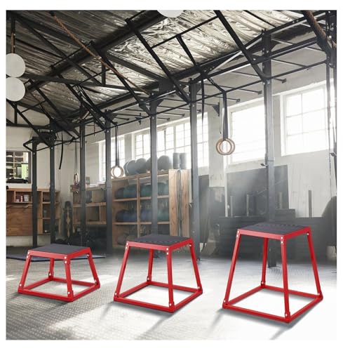 Plyometric Jump Boxes 12/18/24 Inch, 3-Piece Set - Anti-Slip Fitness Platform for Home Gym, Strength & Agility Training, Step Up Exercise Box
