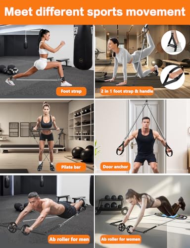 Push Up Board, Pilates Bar & Fitness Accessories, 25 in 1 Foldable Push up Bar for Home Gym, Workout Exercise Professional Push Up Strength Training Equipment for Man and Women
