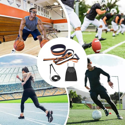 Speed Training Kit, Overload Running Resistance Harness & Resistance Band, Agility Training Equipment for Football, Strength Training Band for Youth, Adult, Athletes