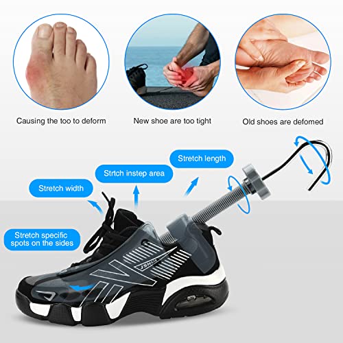 eachway Shoe Stretcher, Shoe Trees Adjustable Length & Width for Men (M for M's Us6.5-10; Wm's Us10-13.5) Grey - color: M(for M's Us6.5-10; Wm's Us10-13.5 )Grey
