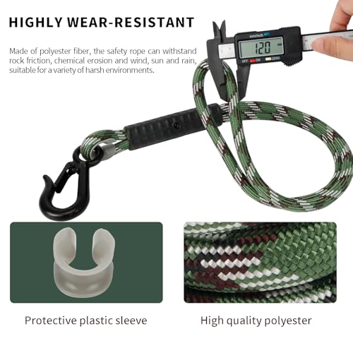 Camouflage Swing Ropes, Heavy Duty Straps with Comfort Grip & Snap Hooks for Outdoor Tree Swings, Hammocks, and Aerial Yoga (47"-1pack)