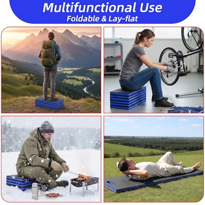 Kifmurase 1" Foldable Thick Kneeling Pad Comfortable EVA Foam Knee Pads - color: Blue