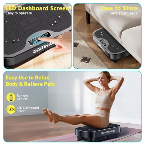 Vibrating Board Exercise Machine, 9 Modes Vibration Platform for Lymphatic Drainage, 3D Upgrade Vibrating Board for Weight Loss, Home Body Fitness Equipment (Purple)